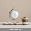 Crema Ning Xuan Estilo Portátil Taza Express Equipo de Té para Acampar al Aire Libre Set de Té de Viaje Tetera Regalo para Reunión Anual