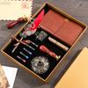 Conjunto Criativo de Caneta Pena Tubo de Tinta para Desenho Caneta Pena de Ave Caneta de Assinatura Caneta para Presente Empresarial Conjunto de Canetas Gravação