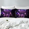 Atrapasueños Morado Misterioso Soñador Hermoso Sábana Ajustable Juego de Tres Piezas Impresión Digital Sábana Ajustable Transfronteriza Juego de Ropa de Cama