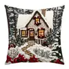 Nova Capa de Almofada Estilo Natalino com Estampa do Papai Noel Sala de Estar Quarto Atmosfera Decorativa Capa de Almofada Venda por Atacado de Fábrica