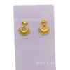 Auspiciosos y Deseosos Pendientes de Estilo Chino Nuevo con Incrustaciones de Diamantes, Cepillados, Nube Auspiciosa, Cierre de Candado Dorado, Estilo Antiguo, Exquisitos, de Gama Alta, Pendientes de Cierre de Seguridad