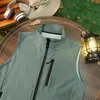 Chaleco de trabajo de otoño e invierno con cuello alto, chaleco de trabajo a medida con forro polar, a prueba de viento y cálido, para trabajo en grupo, con logo impreso