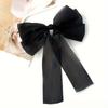 Moño Explosivo Sading Transfronterizo Cinta Moño Pasador Grande Clip de Agarre Clip de Resorte Color Sólido Pasador para el Cabello de la Parte Trasera Accesorios para el Cabello de Mujer