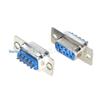 Fabricante Shenzhen Hongyi Vende Base Fêmea Db9 9P Tipo Fio de Solda Núcleo de Plástico Azul Conector de Orifício de 180 Graus