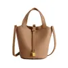 Yue Zi 2026 Outono Inicial Nova Bolsa Balde Portátil Versátil Simples Estilo Coreano Moda Casual Bolsa de Ombro Bolsa Transversal