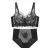 Sujetador Push-Up Pequeño de Encaje Bordado para Mujer, Grande Push-Up Anticaída, Reductor de Senos, Juego de Sujetadores sin Aros