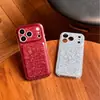 Lujo Ligero con Pedrería para Funda de Teléfono iPhone 18 Pro Max Apple 17 Borde Redondo 16 Pro Avanzado 15P Anti-caída