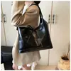 Bolso de Mujer de PU Estilo Coreano con Nuevo Lazo, Bolso de Hombro Literario Simple para el Trabajo, Bolso Tote Grande de Gran Capacidad para el Brazo, Mujer