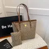 2025 Nuevo Bolso Tote de Gran Capacidad Estampado Floral Antiguo Doujia para el Trabajo Bolso Sencillo para el Brazo Textura Moda Bolso de Compras