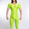 Body Sexy Transfronteiriço Europeu e Americano de Nove Cores Alta Elasticidade Plus Size Camada Base para Homens, Peça Brilhante e Sedosa de Ajuste Apertado