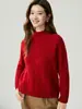¡Cálido y acogedor! Nueva colección otoño/invierno: Suéter 100% cachemir para mujer, con cuello semi alto, diseño de punto trenzado y mangas raglán