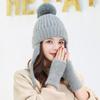 Gorro de parto engrosado, gorro posparto, gorro de maternidad bonito y cálido para otoño e invierno, gorro de maternidad femenino de moda de primavera y otoño de lana a prueba de viento
