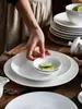 Platos, Vajilla para el Hogar, Especialmente Hermosos Tazones para Arroz, Tazones para Fideos, Tazones para Sopa, Platos, Tazones y Platos Blancos