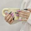 Europa y Estados Unidos parche de uñas dulce oscuro fresco forma metálica irregular de alta gama uñas postizas de mano al por mayor