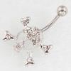 Ventas Directas de Fábrica Anillo para el Ombligo Calavera Uña para el Ombligo Varilla de Acero Inoxidable Médico Perforación Corporal Joyería Popular Personalizada