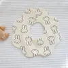 30x29cm Babero Ampliado Impermeable de Pétalo al por Mayor Tela Arrugada de Seis Capas Protección Suave para el Cuello Pequeño del Bebé