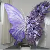 Decoración de ventana de exhibición de flores artificiales de mariposa gigante, soporte de mariposa floral, flor decorativa para accesorios de fotos y exhibición