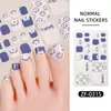 Zhengxiang Verano Caricatura Sonriente Esmalte de Uñas Película Pegatinas para Uñas de los Pies Uña del Dedo del Pie Blanco Pegatinas Completas para Uñas del Dedo del Pie
