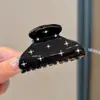 Pinza para el cabello de tamaño mediano de lunares blancos y negros estilo francés, diseñada para la parte trasera de la cabeza, un accesorio para el cabello nuevo y elegante con un aspecto sofisticado y con estilo