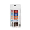 Refrigerador de escritorio Brochetas para barbacoa Pastelería occidental Vitrina para pasteles Vidrio en los cuatro lados Vitrina de bebidas para tienda de conveniencia Refrigerado por aire