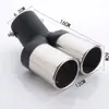 Acessório decorativo de modificação de ponteira de escapamento universal para carros transfronteiriços, silenciador de aço inoxidável, capa de escapamento de tubo duplo