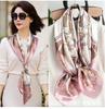 Cachecol de Seda Acetinada Feminino de Primavera e Outono Shanghai Story, Estampado, Mais Fácil de Combinar, Cachecol 90 Quadrado Grande, Presente para o Dia das Mães