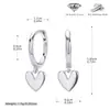 Comercio exterior transfronterizo al por mayor plata de ley s925 moda moda viento cool rostro brillante amor aretes temperamento personalidad aretes