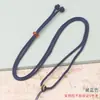 Lanyard de nudo de piña hecho a mano DIY cuerda de hilo de maíz de cristal jade dorado collar cuerda venta al por mayor lanyard de marea nacional para hombres y mujeres