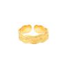 Anillo cerrado de rejilla de ajedrez y cartas europeo y americano dos en uno diamante de circón hoja apertura anillo ancho para dedo redondo tarjeta texto a doble cara joyería