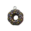 Colgante de Resina de Donut Multicolor Transfronterizo Accesorios Hechos a Mano DIY Pendientes Collar Pulsera Llavero Accesorios para Joyería