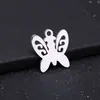Amazon Europa y Estados Unidos joyería explosiva diy acero inoxidable accesorios de mariposa hombres y mujeres colgante de mariposa accesorios de joyería comercio exterior