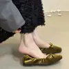 Zapatos de ballet planos Chuyuji estilo francés con lazo suave, nuevo para otoño 2026, poco profundos, suela blanda, rollo de huevo rojo