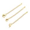 Retención de color baño de vacío acero inoxidable dorado 18K cadena extendida Hebilla de melocotón más anillo cadena de ajuste 5cm cadena para joyería DIY