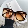 Gafas de Sol Gm Modelo Nuevo 2026, Mismo Estilo que en Xiaohongshu, Gafas de Sol Cuadradas Lisas de Marco Grande Retro, Mismo Estilo para Hombres y Mujeres Fotografía Callejera
