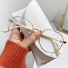 Lentes Presbiónicos para Mujer Populares en Internet de Alto Valor Estudiante Luz Anti-azul Cara Redonda Mostrando Cara Pequeña Lentes Planas Armazón de Lentes Sencillo