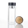 Fabricantes de origen gran capacidad creativo moda nuevo portátil taza de vidrio de alto borosilicato taza de separación de té