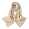 Bufanda 100% cachemira pura, calentador de cuello cálido de invierno, unisex, color liso, protector de cuello rectangular simple, chal pequeño