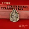 Marca Buda Guanyin Adornos Colgantes de Cobre Colgante de Cobre Latón Hecho a Mano Llavero de Coche Colgante Regalo Vintage Artesanía de Latón
