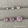 Brincos de zircônia 5A para comércio exterior transfronteiriço 0,9 boca espiral 1,0 diamante titânio aço substituição único atacado personalização