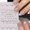 Belleza Completa Transfronterizo Nuevas Pegatinas para Uñas Primavera Frescas Florales Rosa Pegatinas para Uñas Estilo Francés