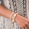 Venta Caliente Transfronteriza Europea y Americana Estilo Playa Oceánica Estrella de Mar Turquesa Concha Pulsera Ajustable para Mujer Joyería de Alta Gama para Mujer