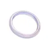 Pulseira de Ágata Rosa Púrpura Natural High Ice Barra Plana Círculo Completo Pulseira de Jade Calcedônia Feminina Pronta de Fábrica Atacado