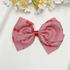 Tecido com Estampa de Cerejas Frescas Gravata Borboleta DIY Acessórios de Cabelo para Crianças Decoração de Boneca Adorno para Roupas Acessórios Decorativos