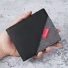 Billetera Corta de Lona para Hombre, Billetera Pequeña para Hombre, Billetera de Cuero para Hombre, Billetera Ultradelgada para Hombre, Portatarjetas, Billetera al por Mayor, Portatarjetas