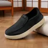 Zapatos de malla transpirables para hombre, slip-on, nuevos para otoño, suela gruesa, casual, versátiles, cómodos, suela suave, zapatos de papá