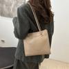 Moda Estilo Occidental Minimalista para Mujer 2025 Primavera Nuevo Estilo Coreano Ins Estilo Mori Bolso de Hombro Color Sólido Bolso Tote para Viajar