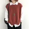 Chal de Punto para Mujer, Otoño 2026, Color Sólido, Corte Holgado, Cuello Redondo, Jersey Irregular, Chaleco Corto, Ropa de Abrigo