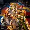 Contenedores creativos para tiendas comerciales en calles comerciales, cafeterías, tiendas de té de leche, turismo cultural y tiendas en contenedores para la renovación de calles comerciales famosas en internet