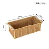 Cesta de Mimbre Sintético para Pan Estilo Japonés Bandeja de Frutas Almacenamiento en Casa Cesta de Pan Exhibición en Sala de Estar Cesta de Almacenamiento Tejida Cesta de Picnic
