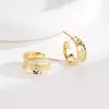 Pendientes Martillo Tipo C Pendientes Ondas de Agua Minimalistas Simples Sentido de Alta Gama Aro de Oreja Delicado Pendientes de Moda Versátiles